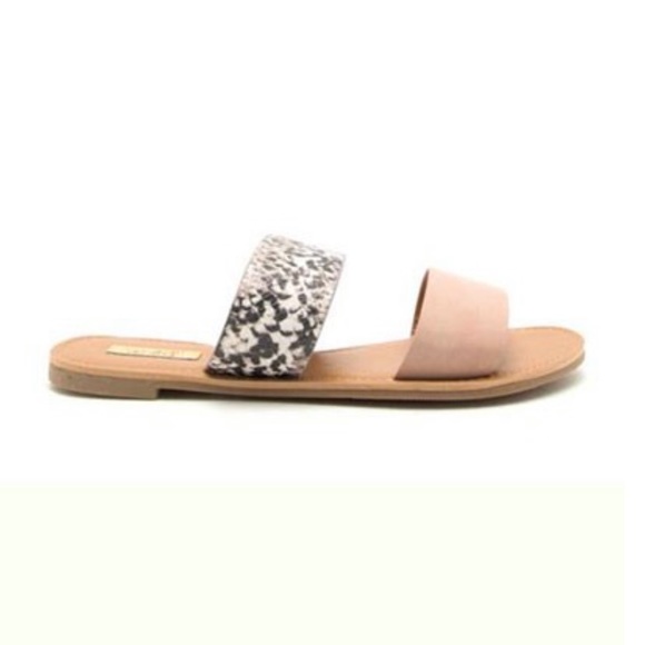 qupid snakeskin sandals